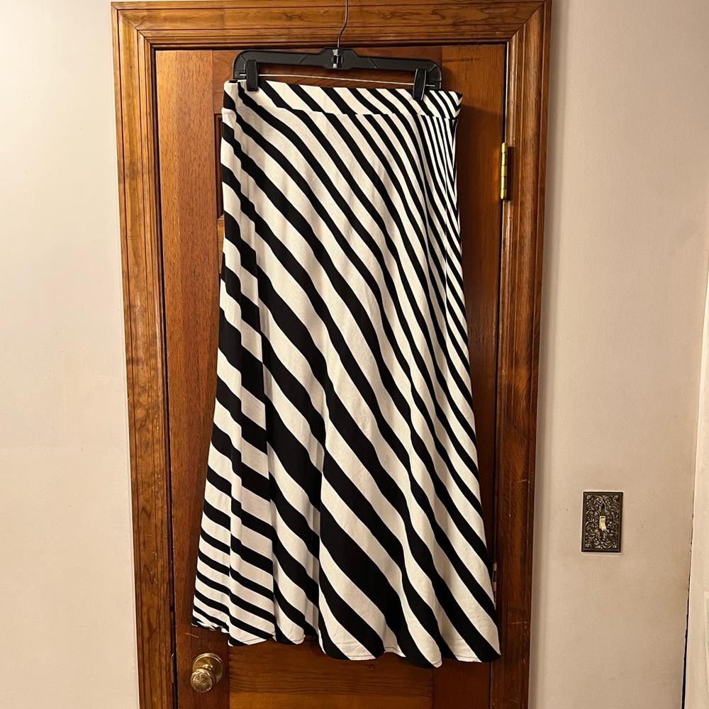 Lane Bryant Black & White Maxi Skirt